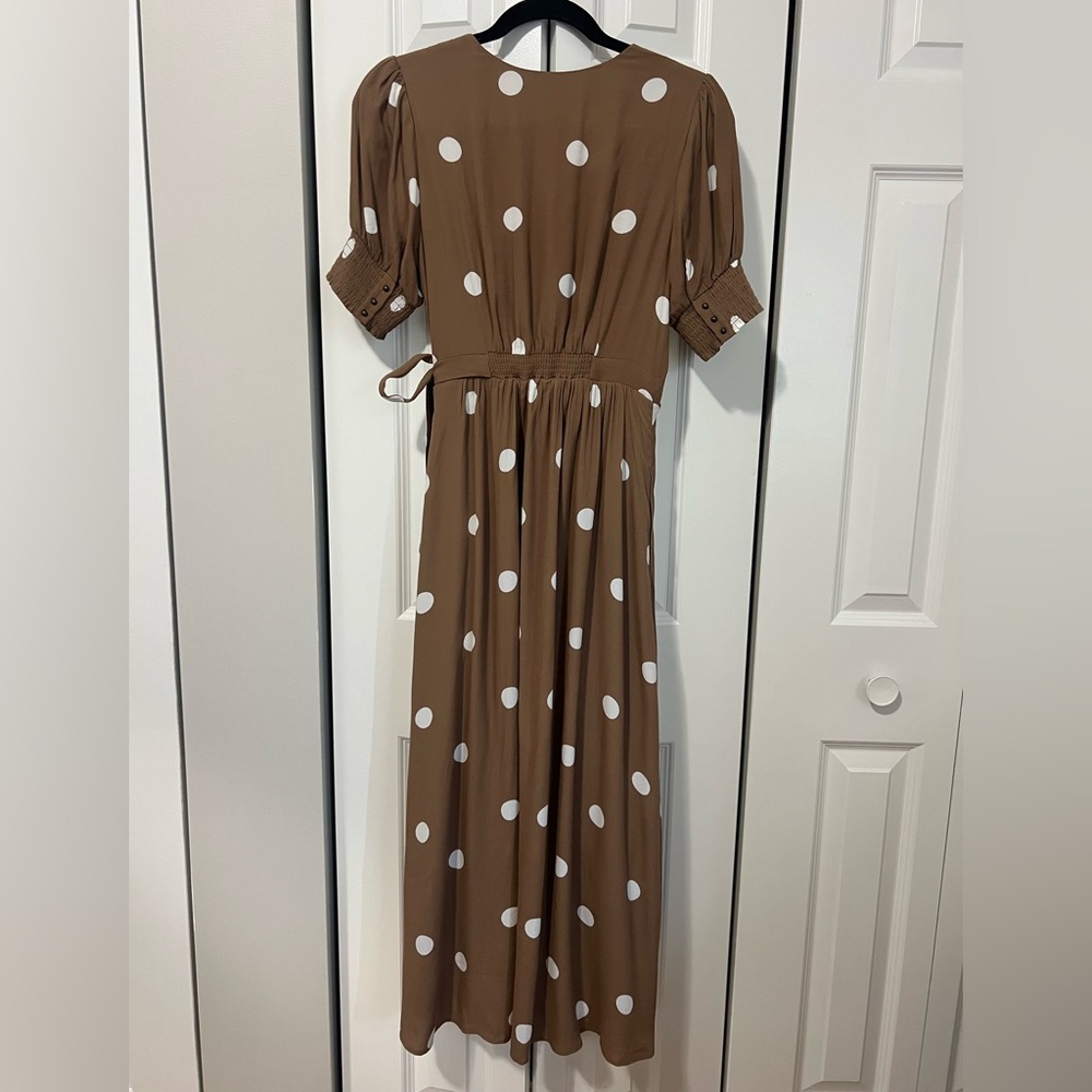 Anthropologie Maeve Bernice Polka Dot Wrap Dress (Size 4) - Picture 6 of 10